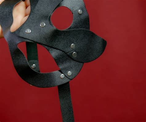 Catwoman Mask Leather Cat Mask Sex Face Mask Fetish Mask Etsy