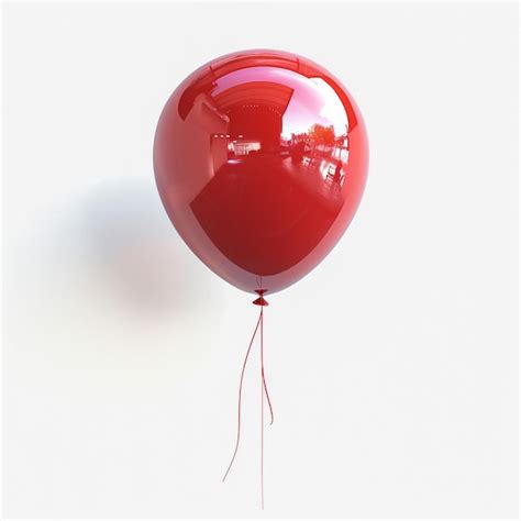 Premium Photo Red Flying Balloon Isolated On White Background