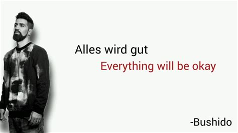 Alles Wird Gut Bushido Learn German With Music English Lyrics Youtube