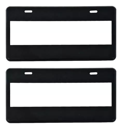 Par Juego Porta Placas Negro Liso Tapa Identidad HASSAN JR MercadoLibre