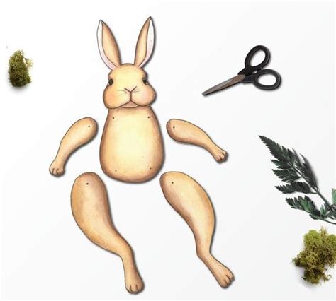 Articulated Paper Bunny Craft Printable Craft Your Very Own Moveable