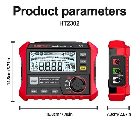 Habotest Probador Digital De Resistencia A Tierra Ht Con Pantalla