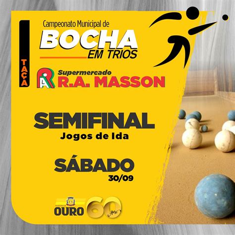 Semifinais do Municipal de Bocha de Ouro iniciam neste sábado 30