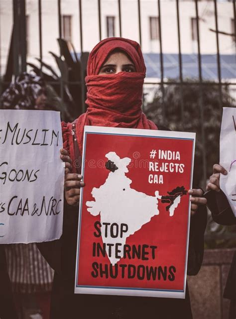 A Protester during Anti CAA Protest Editorial Stock Image - Image of ...