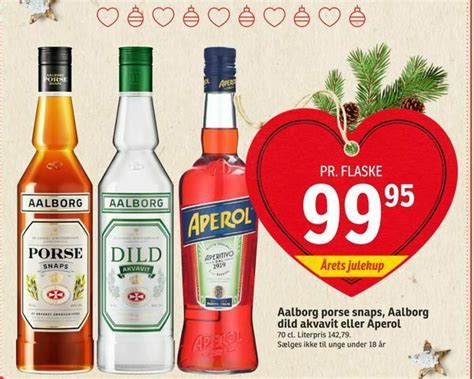 Aalborg Porse Snaps Aalborg Dild Akvavit Eller Aperol Tilbud Hos SPAR