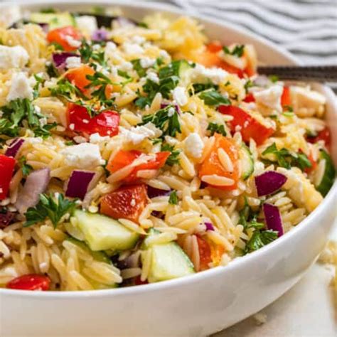 Easy Lemon Orzo Salad With Feta Lemons Zest