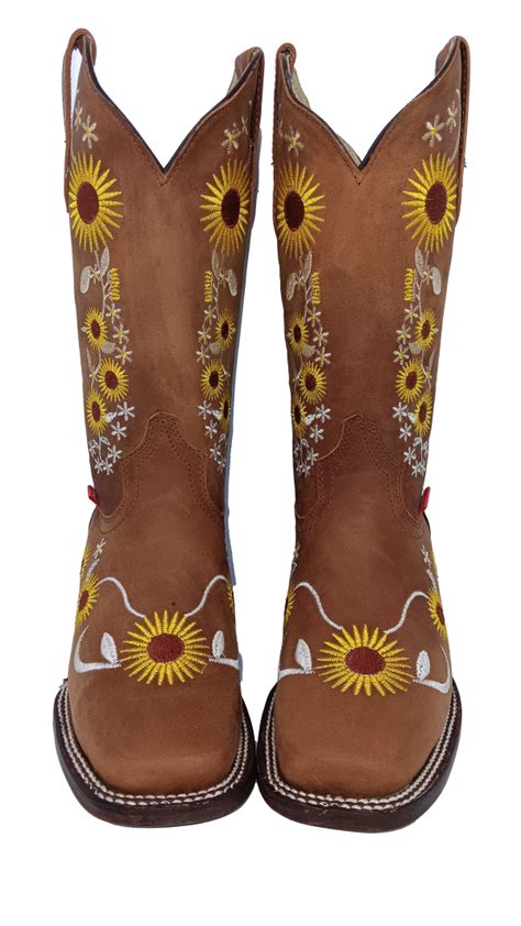 EL CORRAL BOOTS RODEO SHEDRON CRAZY M60 Womens Sunflower Cowboy