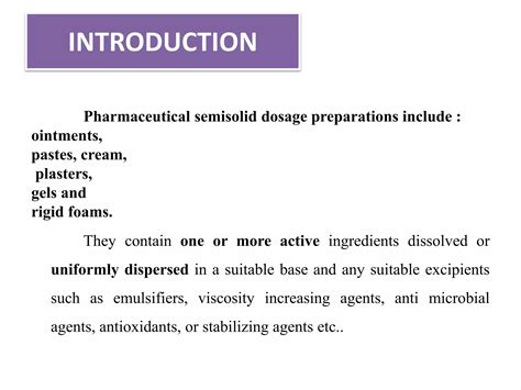 Semi Solid Dosage Forms Ppt