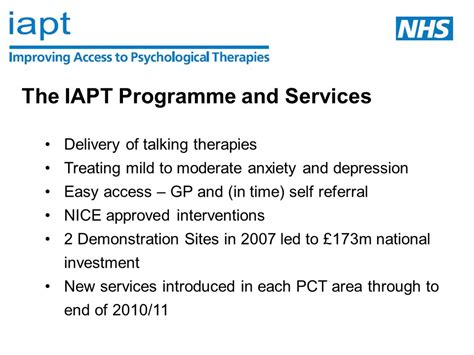 The Improving Access To Psychological Therapies Iapt By 52 Off