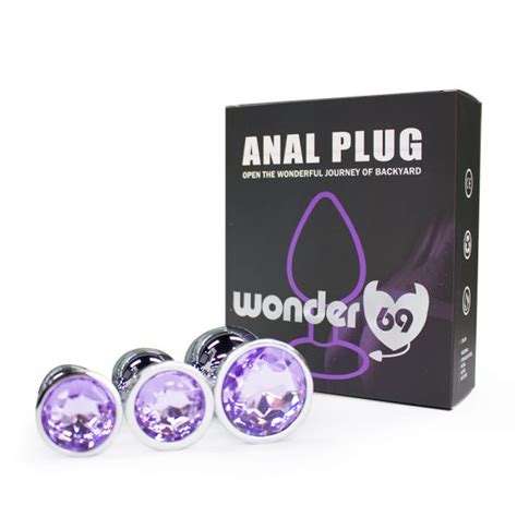 3 In 1 Diamond Metal Anal Plug Purple Sex Toys Online Sex Toy Shop Singapore Adult Shop