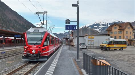 Schiers Station RhB The S1 An Allegra Train On Platform Flickr