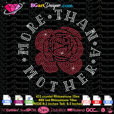 Lllmore Than A Mother Rose Rhinestone Rhinestone Svg Download