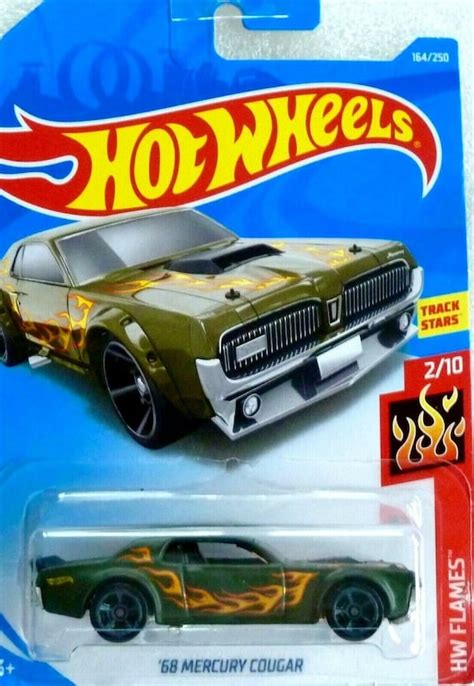 Hot Wheels Mercury Cougar Dark Green Hw Flames Toy Car Etsy
