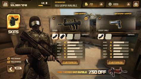 Mobile FPS Game UI Design Behance