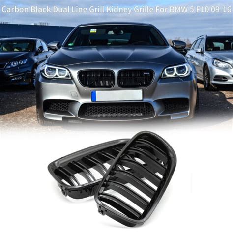 For Bmw 5 Series F10 F11 10 16 M5 Style Glossy Black Front Bumper