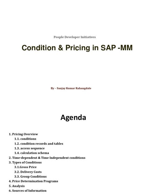 Condition And Pricing In Sap Mm Pdf Pdf Xml Schema Pricing