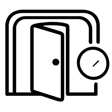 Contorno Del Icono De La Puerta Abierta Vector Premium