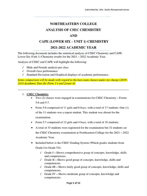 Statistical Analysis Of Csec And Cape 2021 2022 Pdf Standard Deviation Sat