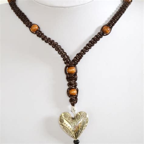 How To Make A Braided Brown Leather And Bead Necklace For Men