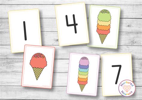 Ice Cream Counting Game A Printable Preschool Math Activity