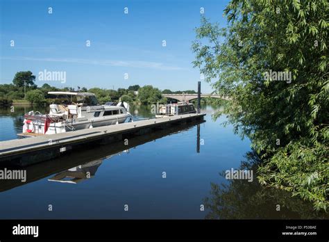 Boats Moored On The River Trent At Gunthorpe Nottinghamshire England