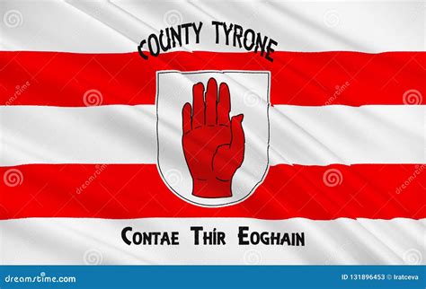 Flag of County Tyrone is a County in Ireland Stock Illustration ...