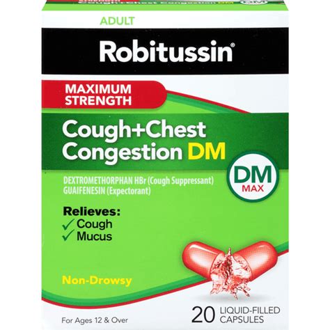 Robitussin Maximum Strength Cough And Chest Congestion Dm Congestion And