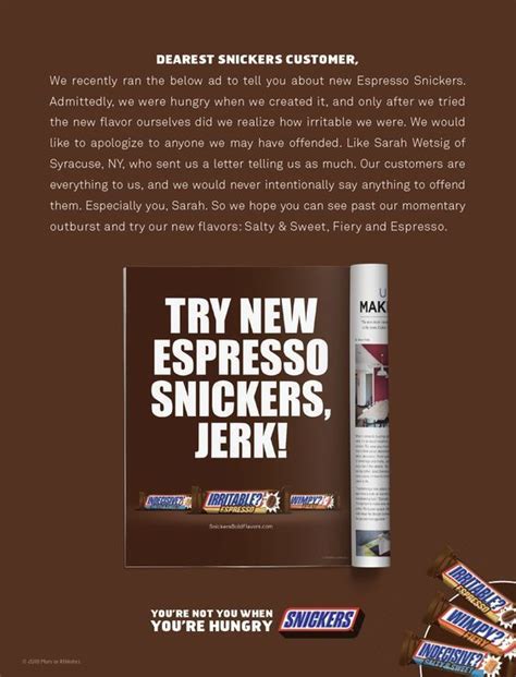 Snickers Is Taking Its Youre Not You When Youre Hungry Platform