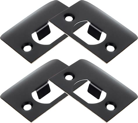 Wyj Corner Deadbolt Strike 8pcs Door Strike Plate Black Black Deadbolt