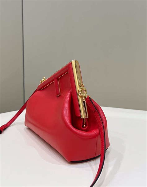 Fendi Bp First Small Fuchsia Leather Bag M Red Wholesales