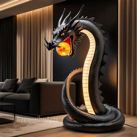 Incredible Dragon Lamp A Stunning Lighting Feature For Fantasy