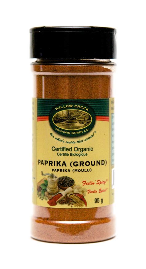 Organic Paprika Ground 95 G Willow Creek Organics