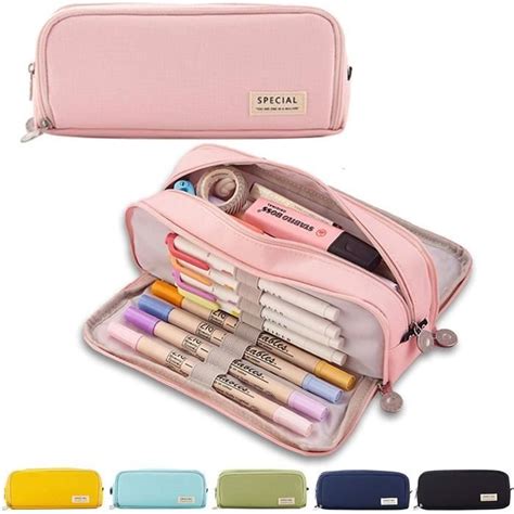 Trousse à crayons pour adolescents et filles 3 compartiments Grande