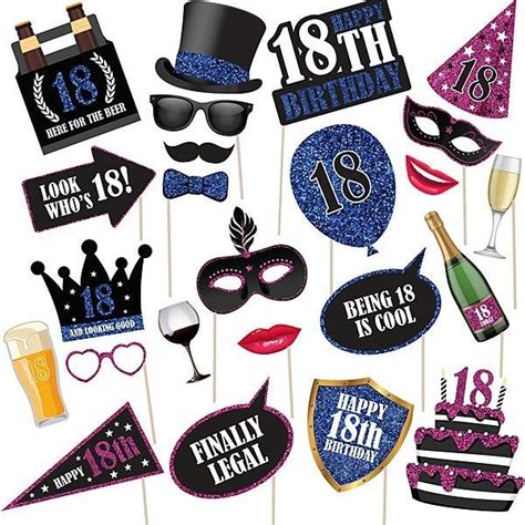 High Quality Card 18th Birthday High Photo Booth Props On Etsy