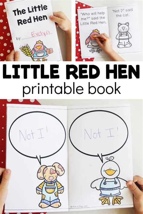 Free Little Red Hen Printable Book - Fun-A-Day!