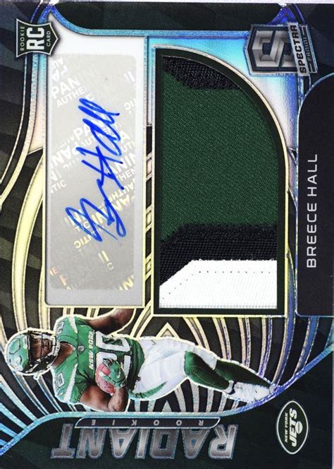 Breece Hall 2022 Spectra RAD BHA Radiant Rookie Patch Signatures 99