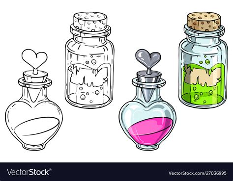 Magic Potions Set Royalty Free Vector Image Vectorstock