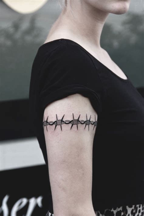 Barbed Wire Bicep Tattoo