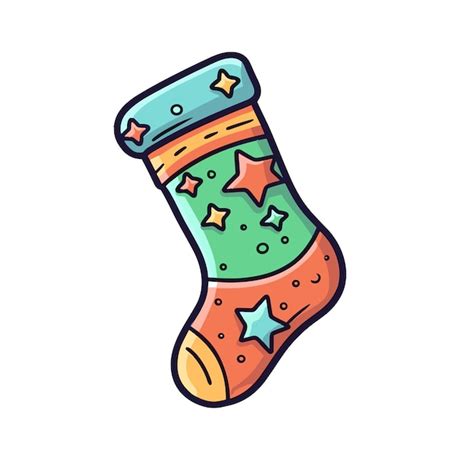 Premium Vector Christmas Stocking Sock Cartoon Style Vector