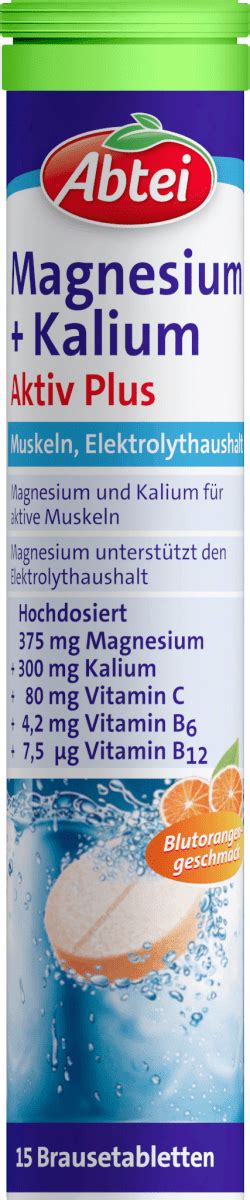 Abtei Brausetabletten Magnesium Kalium Aktiv Plus St Dm At