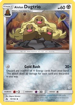 Dugtrio Pokemon Card