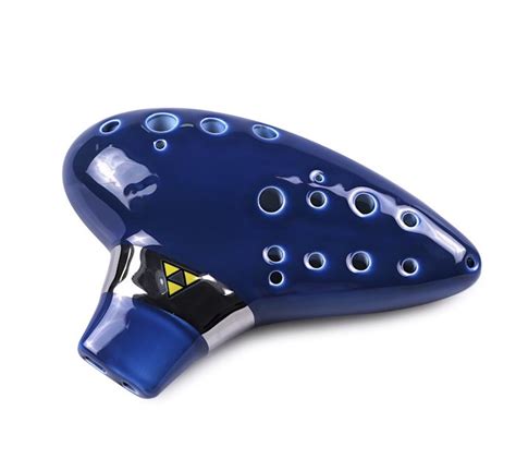 STL Zelda Double Ocarina - 16 Holes - Ceramic - C Major (Tenor) + Songbook | Double | OcarinaKing