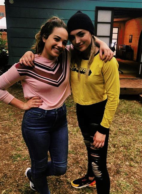 Peyton With Mary Mouser On The Set Of Cobra Kai Scrolller