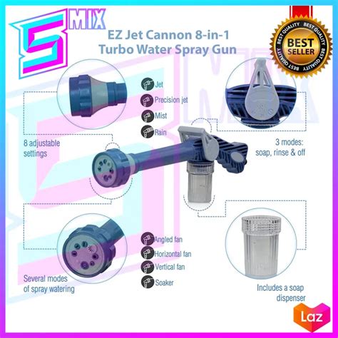 EZ Jet Water Cannon Multi Function Spray Gun Lazada PH