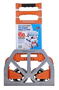 Magna Cart Personal Lb Capacity Aluminum Folding Hand Truck Orange