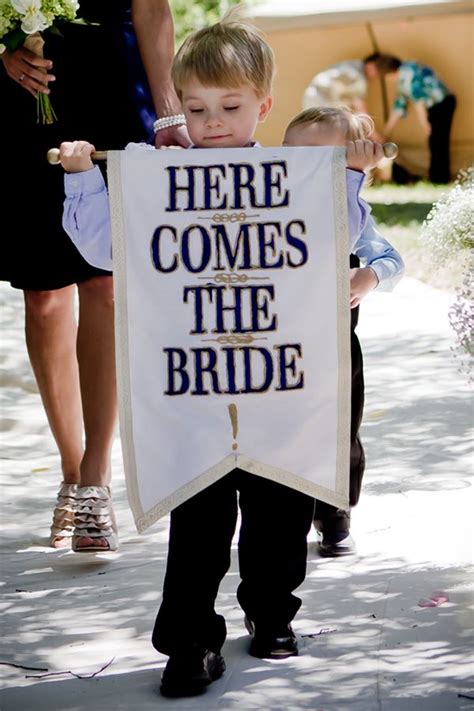 Here Comes The Bride Banner Bearer Here Comes The Bride Simple