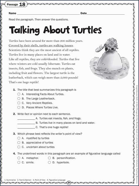 Printable Worksheets For 2Nd Grade Reading Comprehension