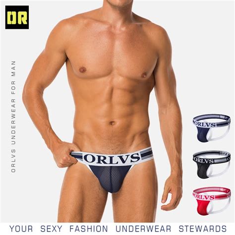 Orlvs Brand Men Underwear Jockstrap Sexy Cotton Jockstraps Mens Thongs