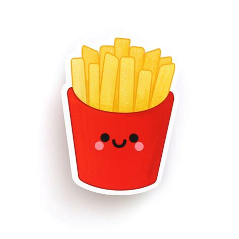 French Fries Sticker Food Stickers Kawaii Stickers Printable Stickers