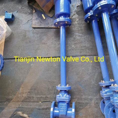 Cast Iron Resilient Soft Seated Sealing Double Flange Gate Valve At